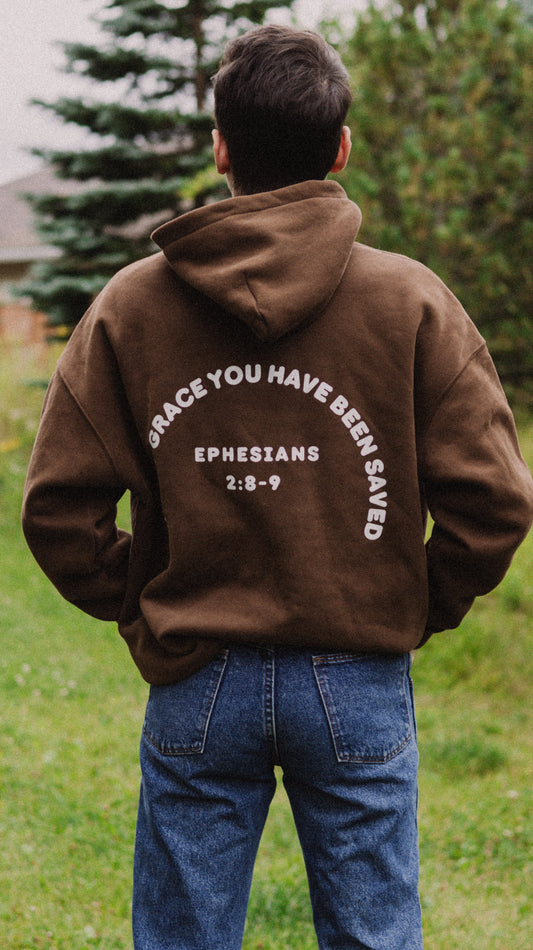 (PREORDER) - #SAVEDHoodie in Brown