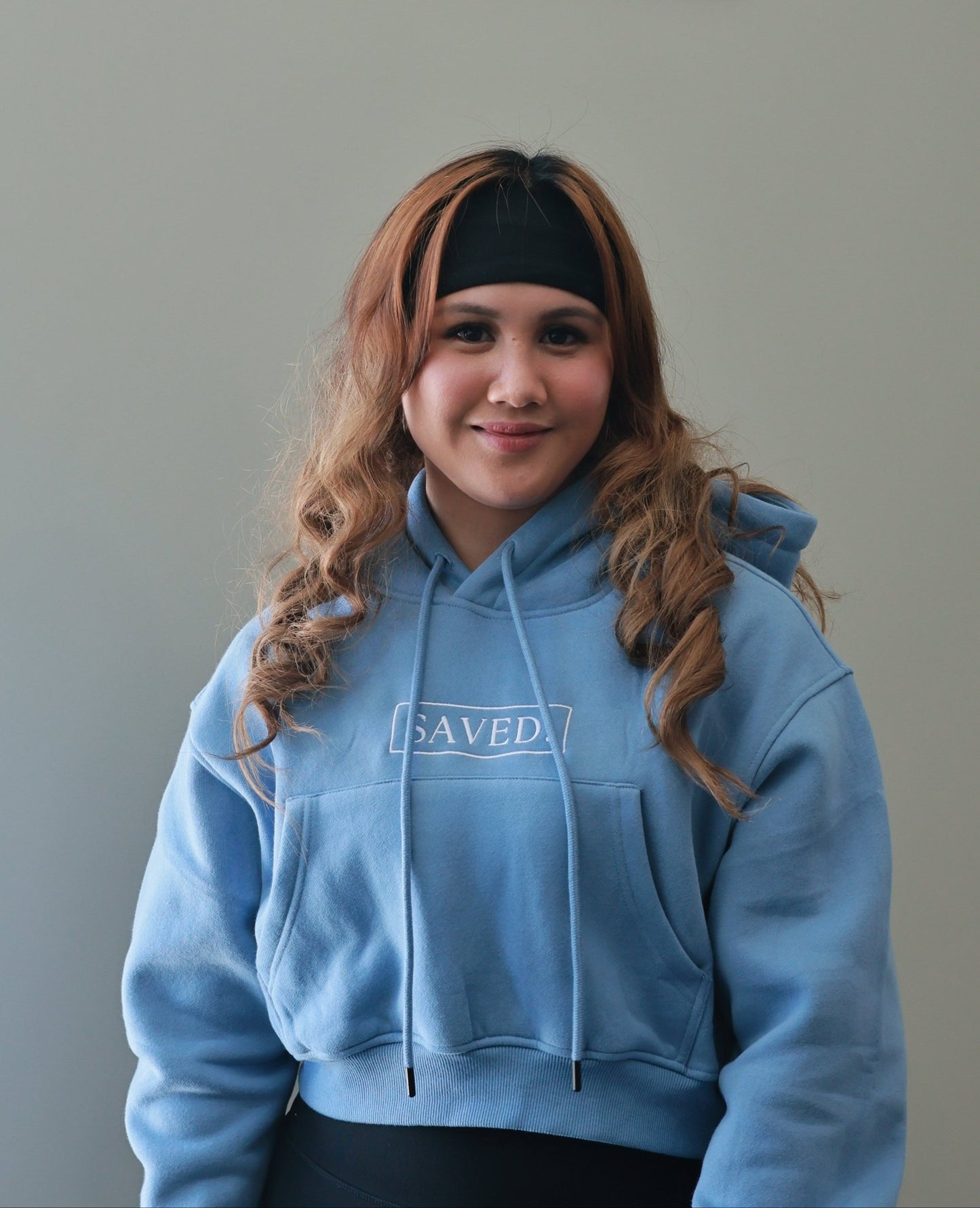 #SAVEDHoodie (Cropped) in BlueSerenity - The Azara Brand