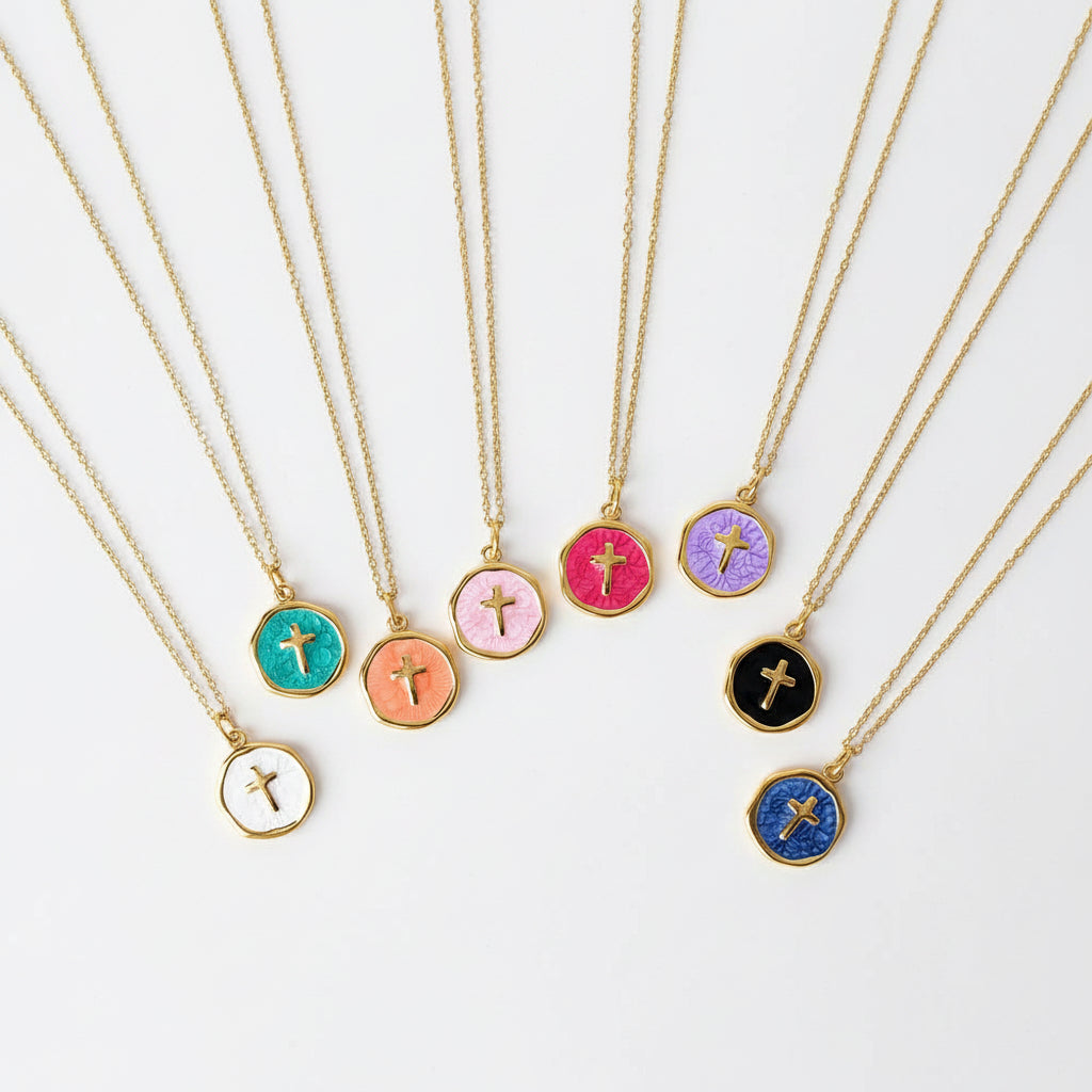 Enamel Cross necklace
