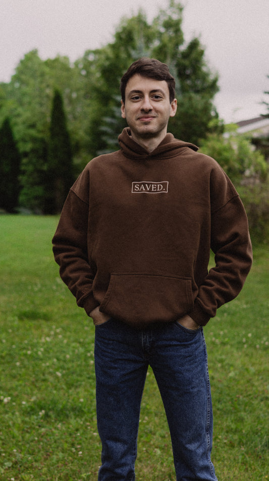 (PREORDER) - #SAVEDHoodie in Brown