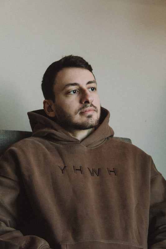 (PRE-ORDER 6 weeks) #YHWH Hoodie in COFFEE