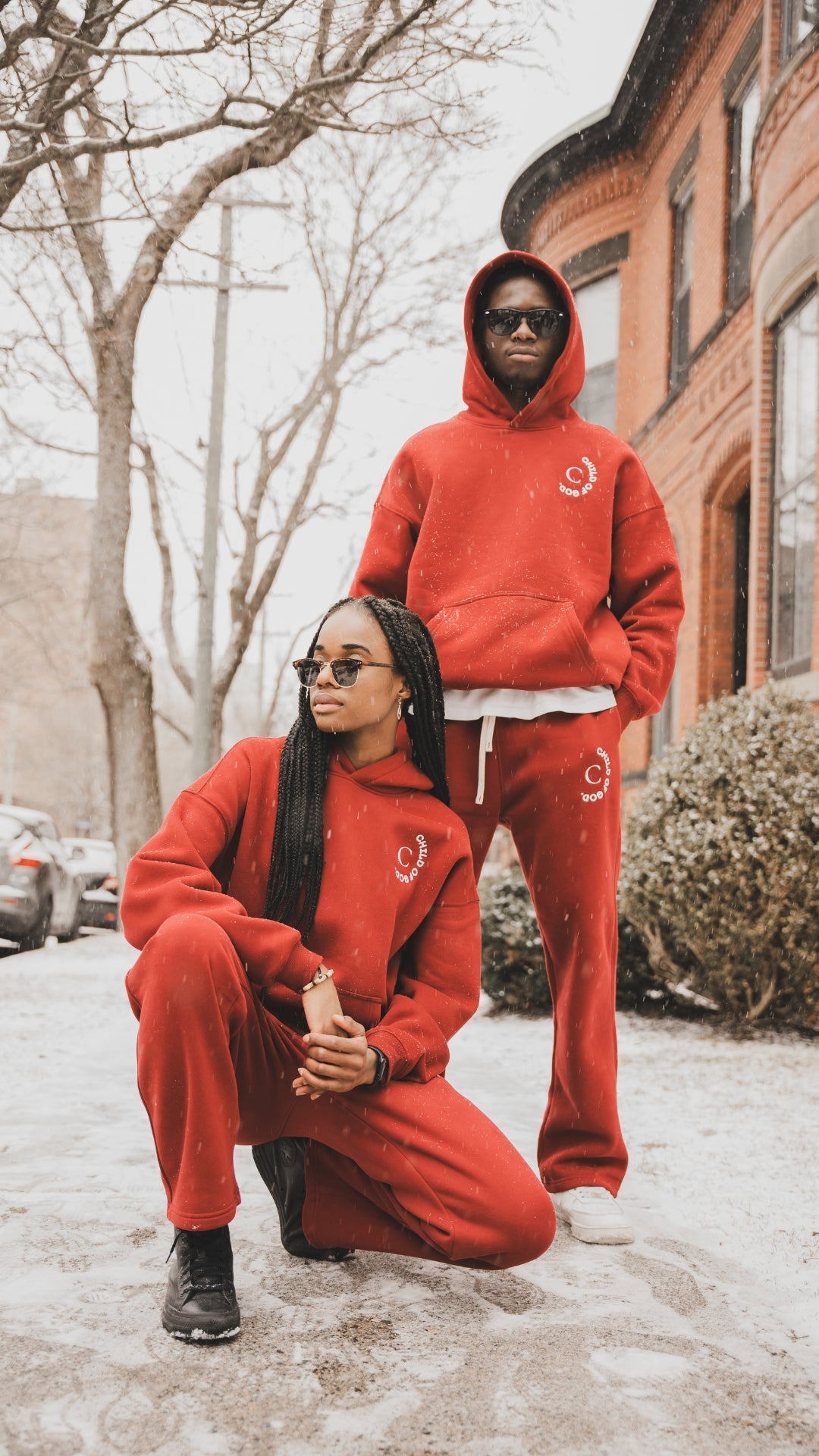 #LUXCOGHoodie- Red - The Azara Brand